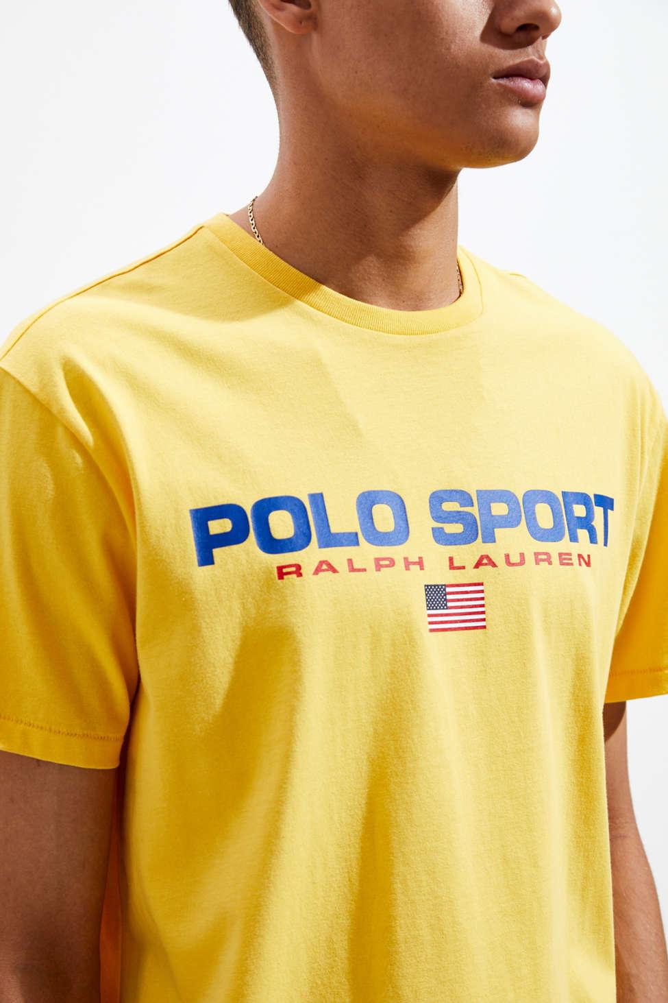 Polo Ralph Lauren Polo Sport Tee in Yellow for Men | Lyst