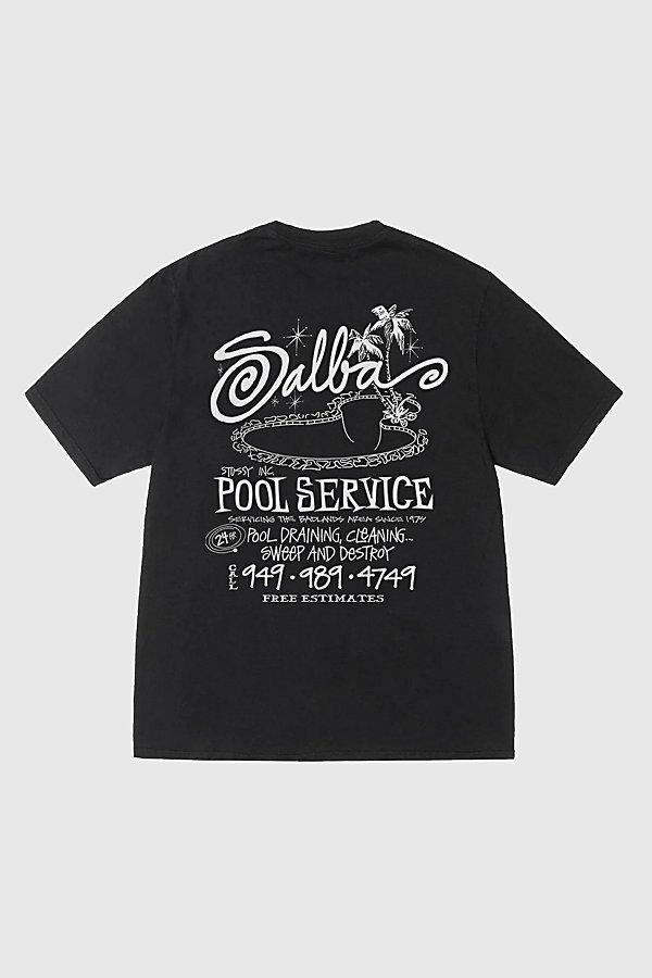 【Stussy】Pigment Dyed Pool Service T-Shirt ストゥシー Stussy Pool Service Pigment Dyed Tee in Black for Men | Lyst