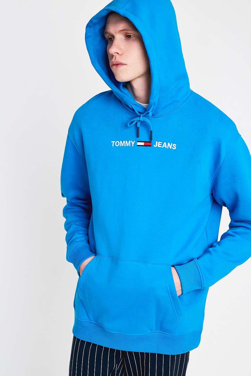 tommy hilfiger hoodie light blue