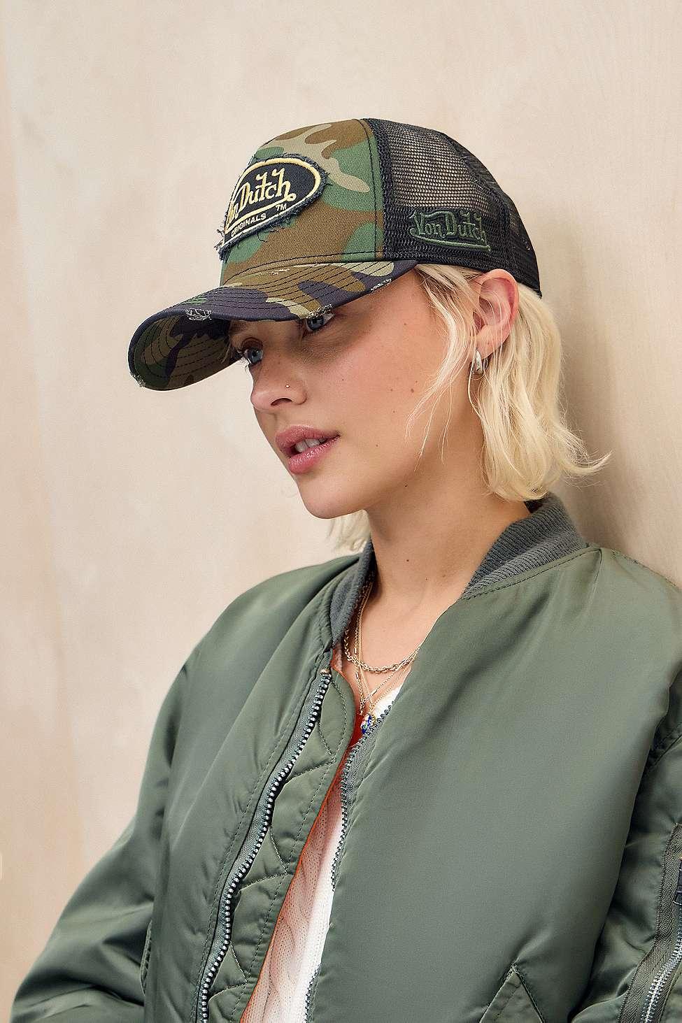 Von Dutch Uo Exclusive Camo Trucker Cap in Green | Lyst UK display picture 3