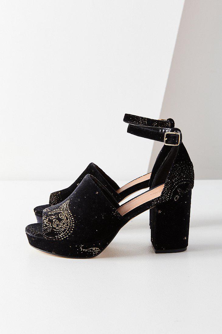 Urban Outfitters Velvet Celestial Platform Heel in Black Lyst
