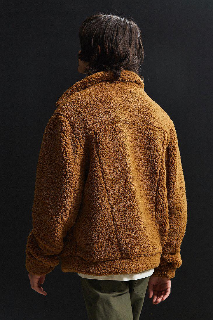 uo sherpa exterior trucker jacket
