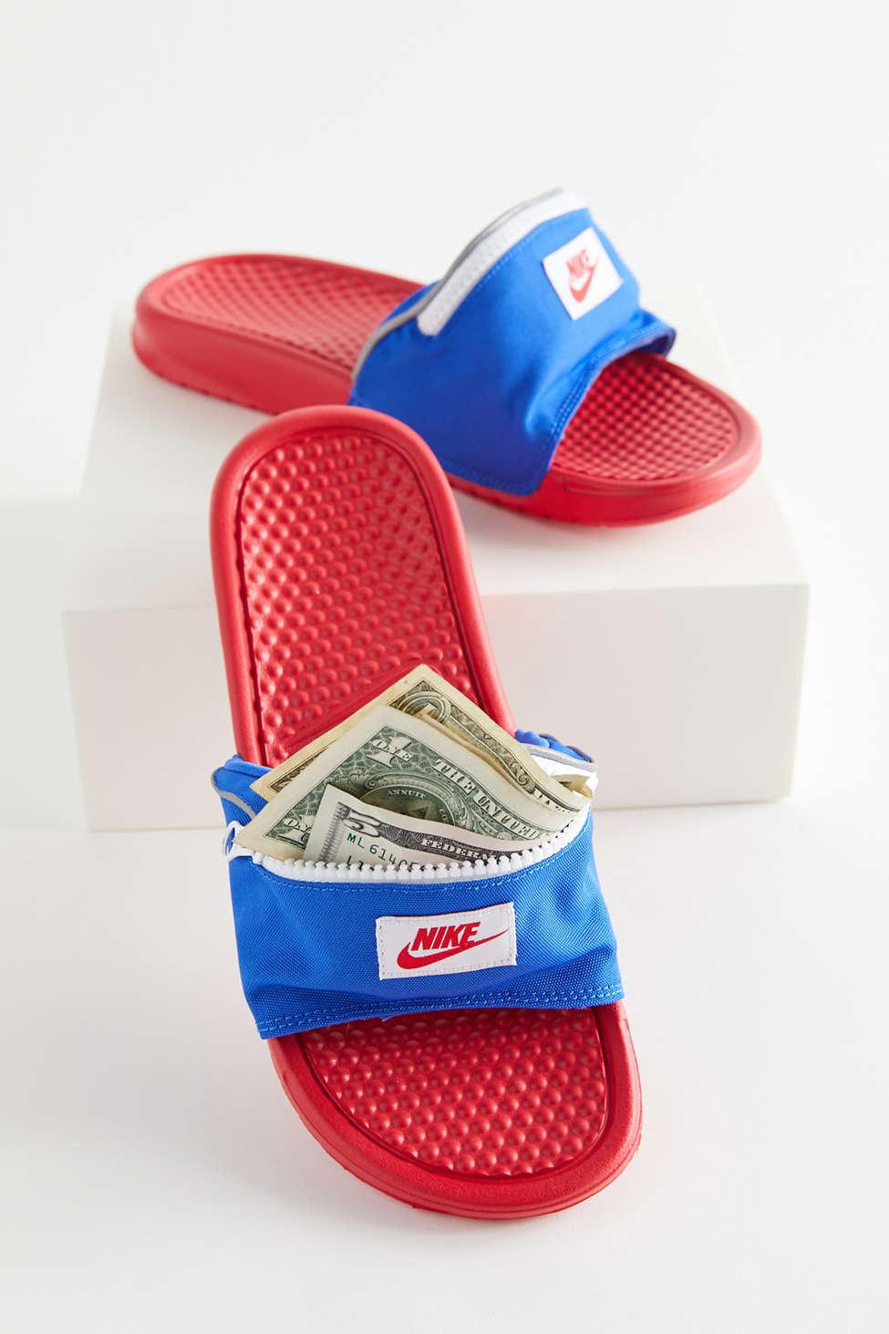 nike slippers with fanny pack