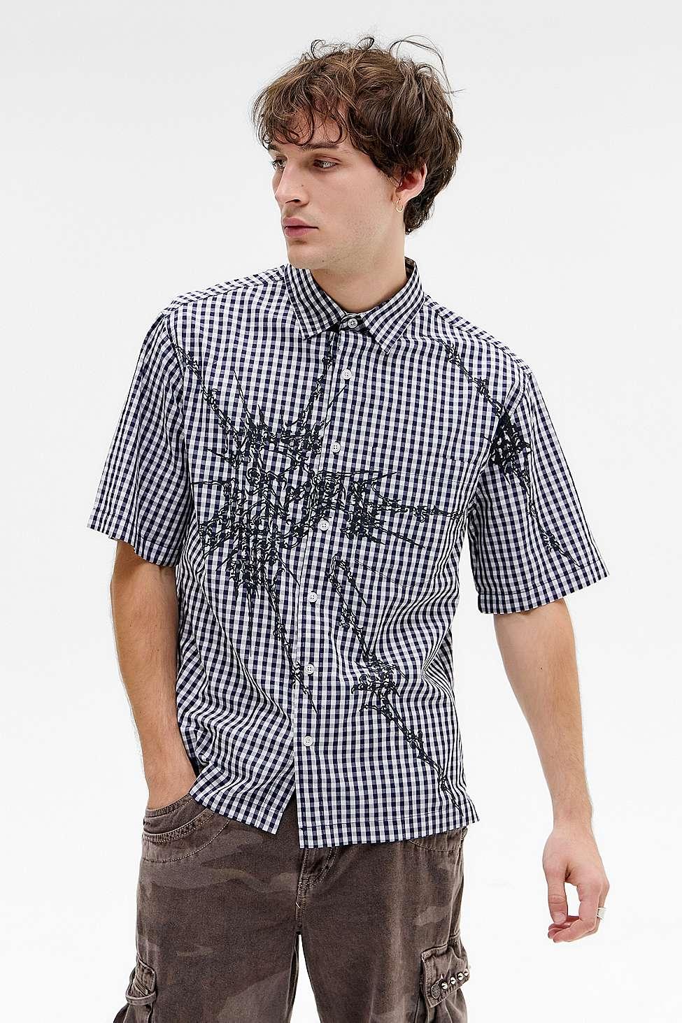 Jaded London Blue Atom Checked Shirt for Men | Lyst UK
