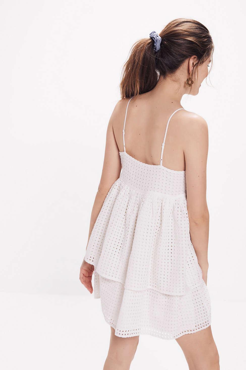 urban outfitters white eyelet dress