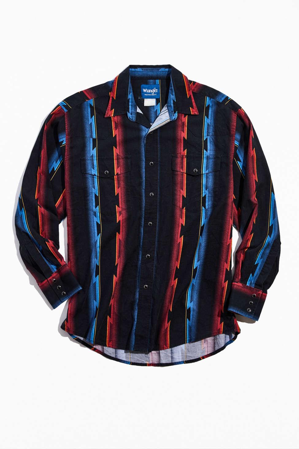 Urban Outfitters Vintage Wrangler Stripe Western Button-down Shirt in Blue  for Men | Lyst