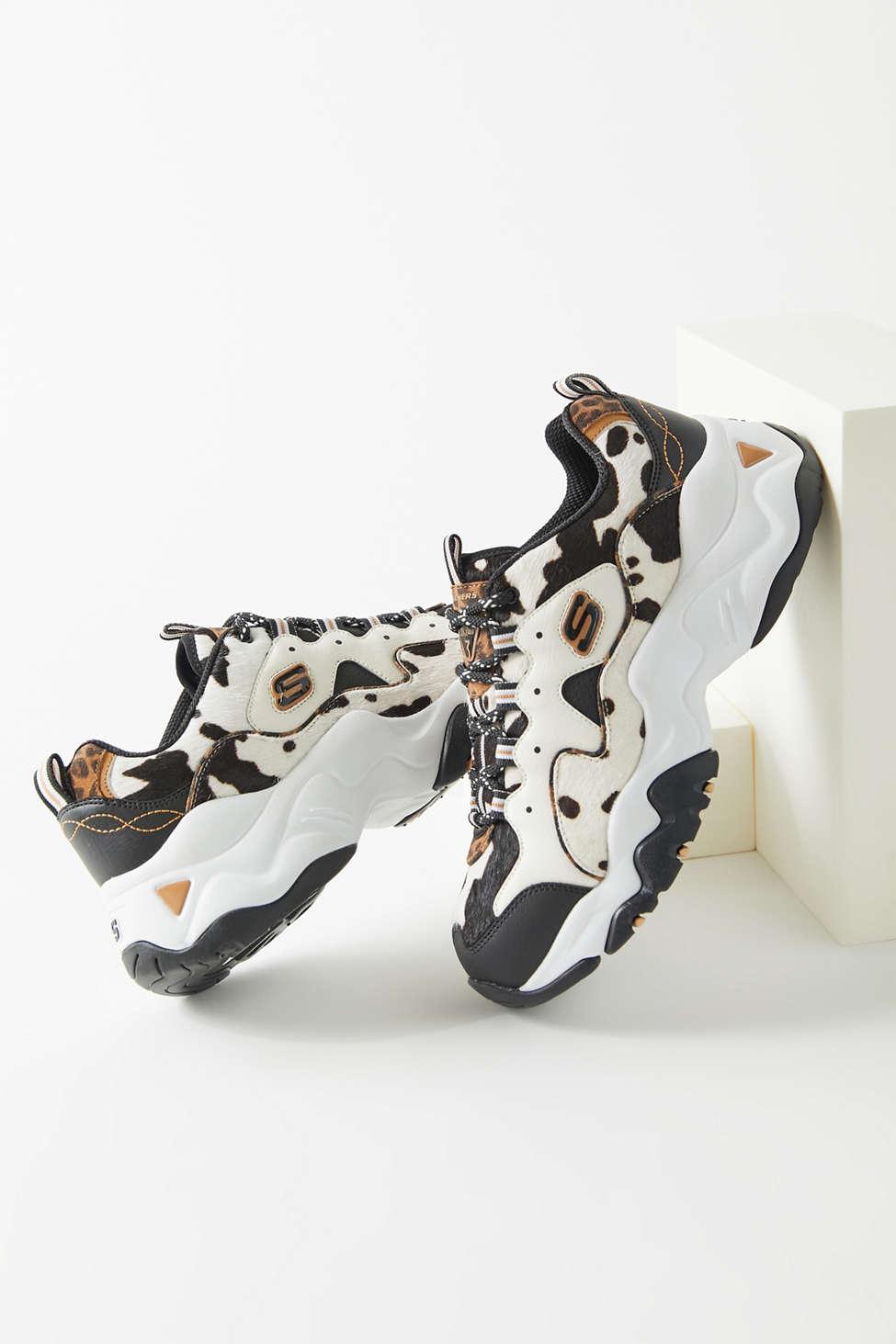 Skechers Uo Exclusive D-lites 3 Cow Printsneaker | Lyst