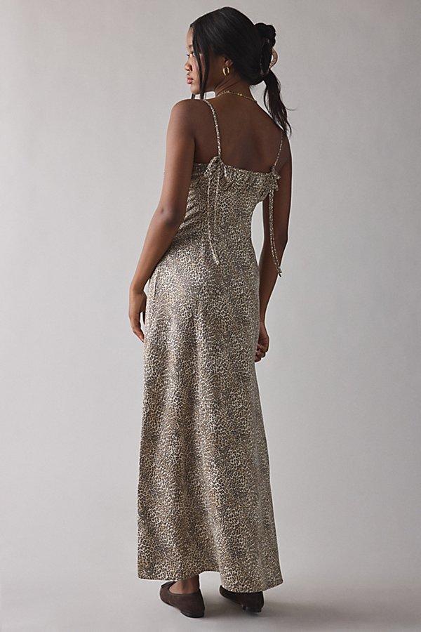 urban outfitters brown satin dress Urban Outfitters Red Satin Maxi Dress by Urban Outfitters