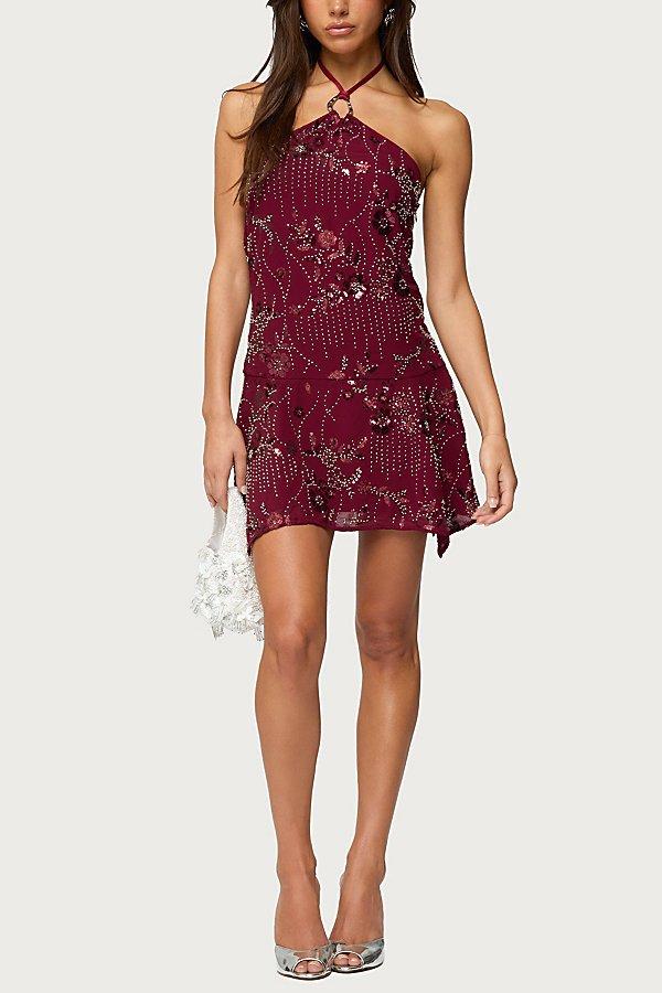 sachin and babi light blue dress Open Back Lace Up Ity Short Dress