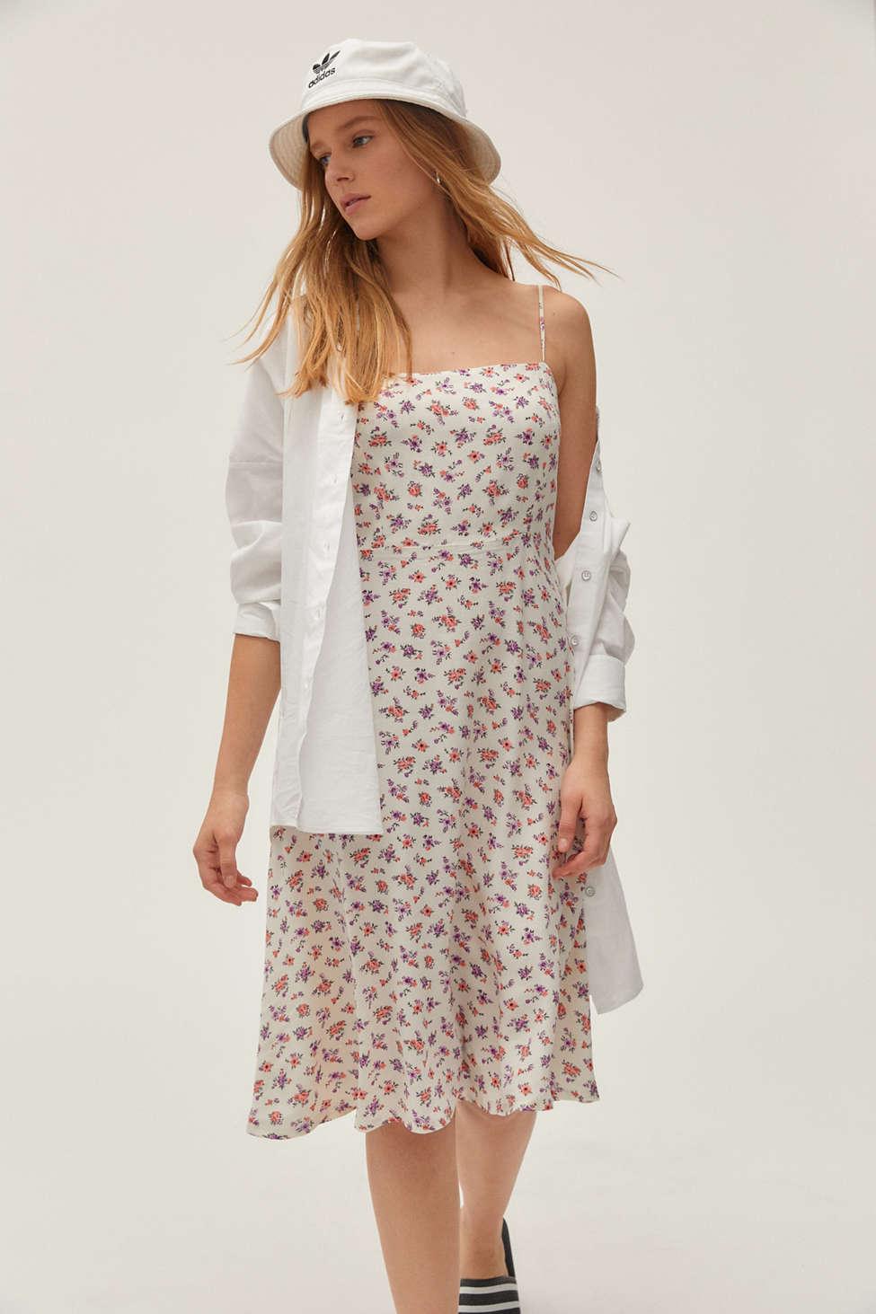 urban outfitters black floral dress