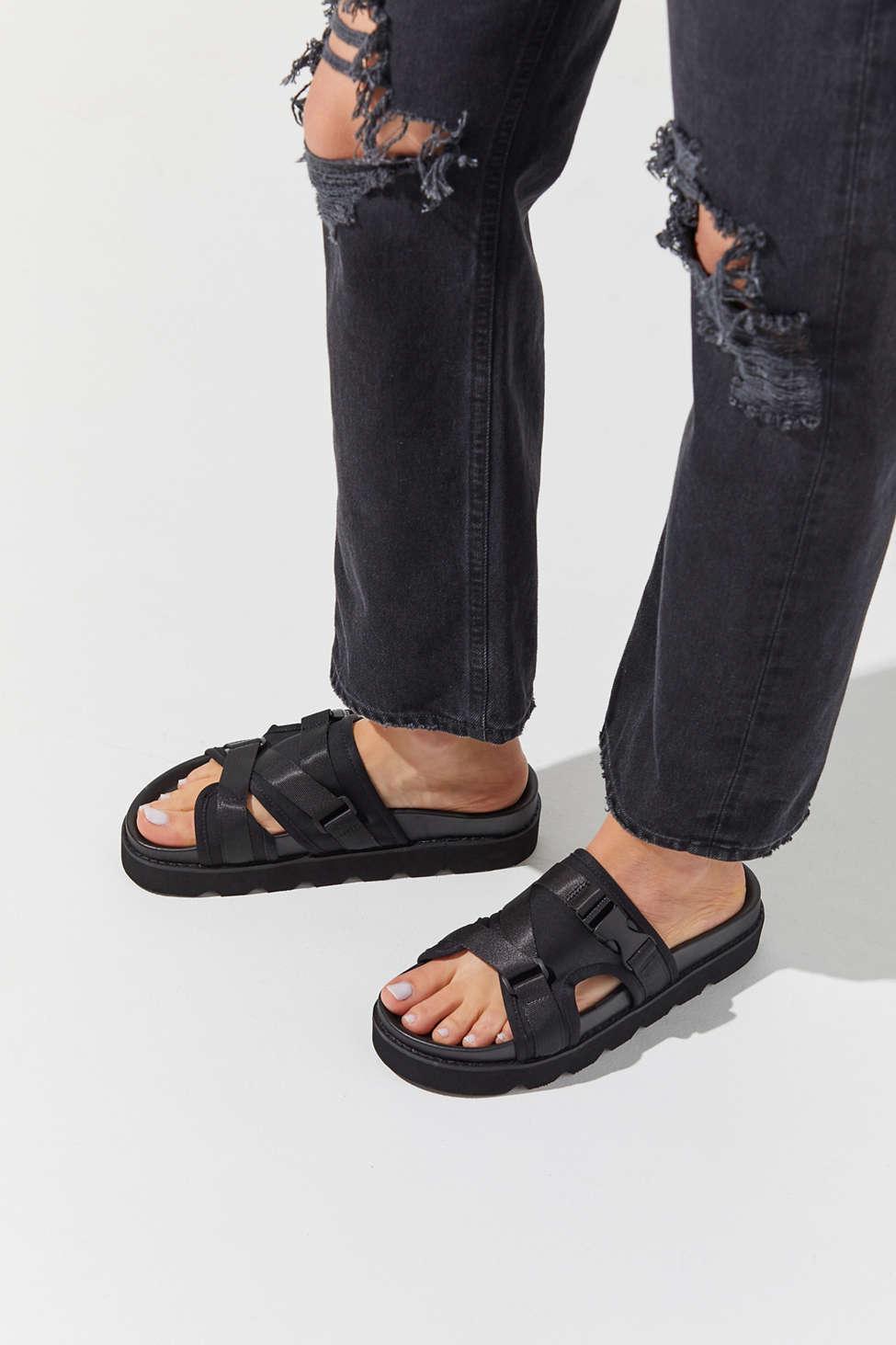 Urban Outfitters Uo Sport Slide Sandal in Black | Lyst