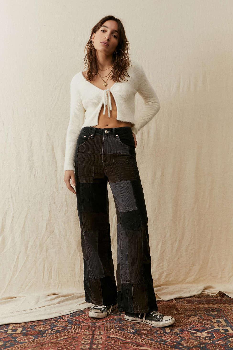 BDG Corduroy Patchwork Puddle Pant in 