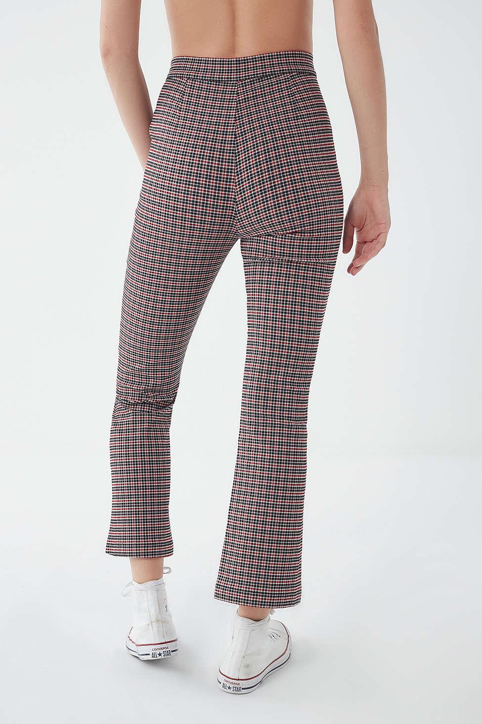 Urban Outfitters Uo Lola Plaid Kick Flare Pant | Lyst