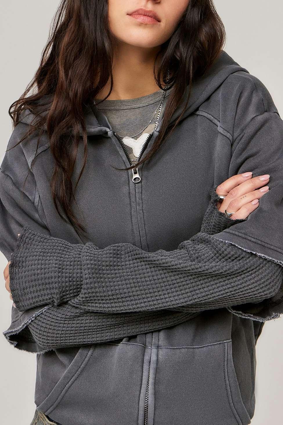 Double layer hoodie women's hotsell