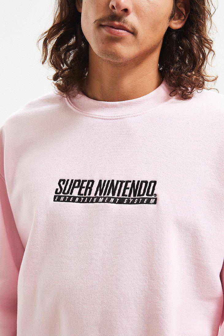 Urban Outfitters Super Nintendo Embroidered Crew Neck Sweatshirt in Pink  for Men | Lyst
