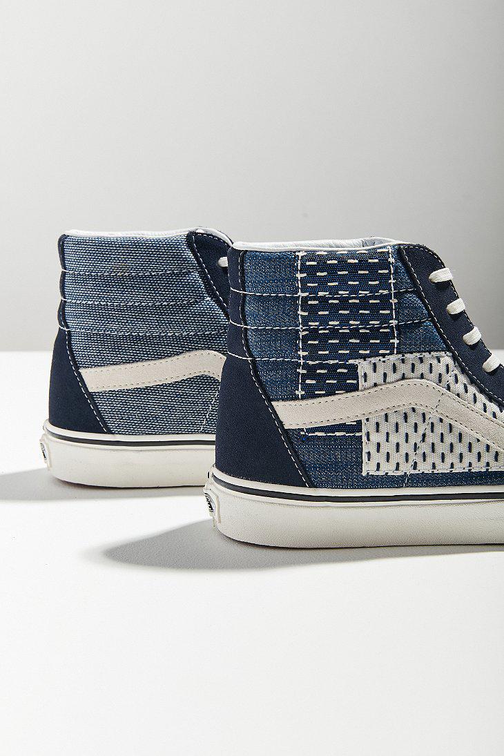 Vans Vans Sk8-hi Patchwork Denim Sneaker in Blue | Lyst