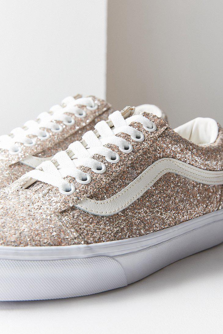 vans chunky glitter old skool womens shoes