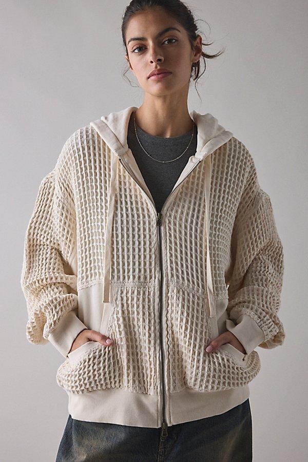 Hoodie Sweatshirt Waffle Knit Zip Up BDG Field Day Waffle Knit Zip