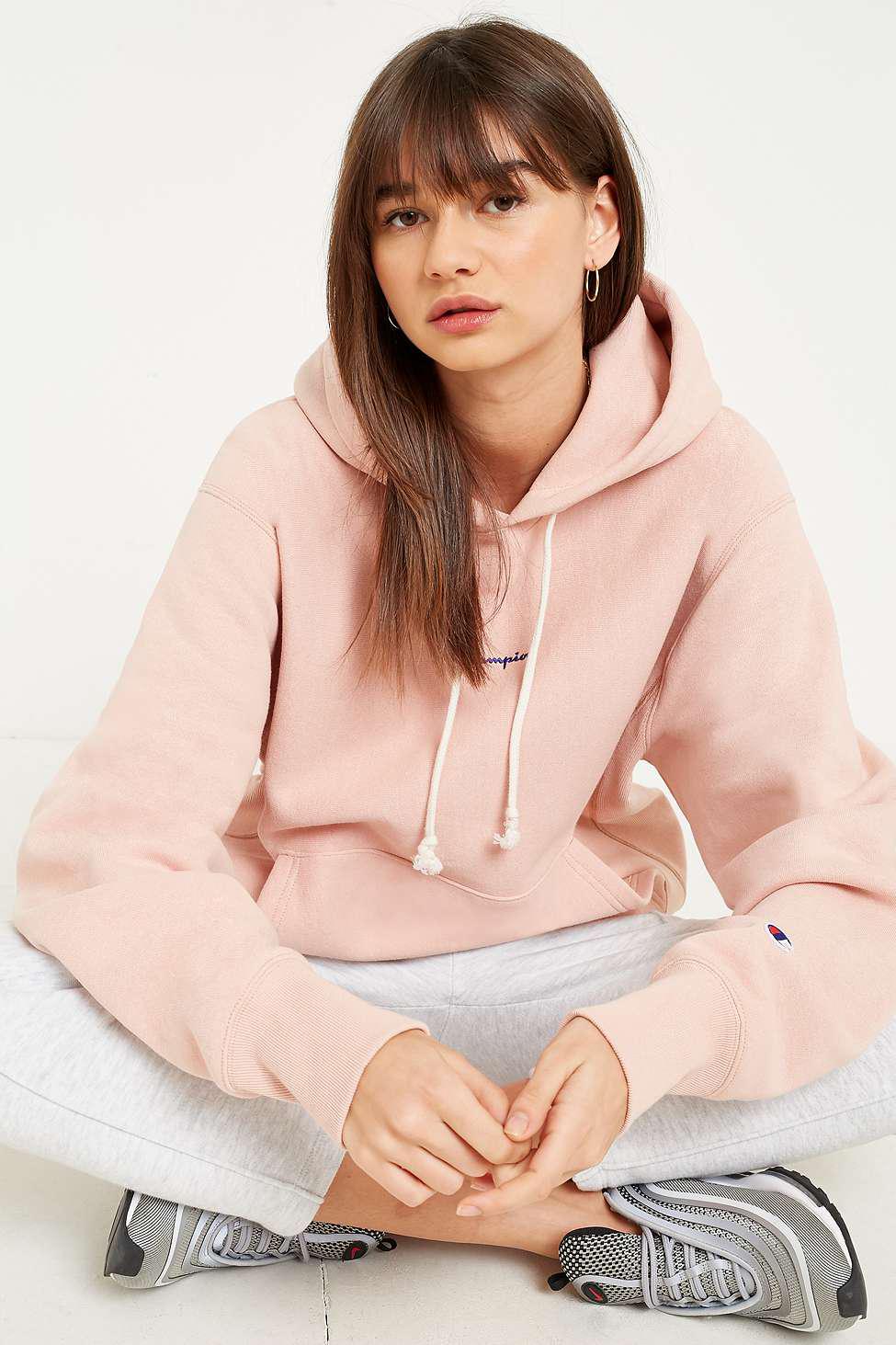 dusty rose champion hoodie