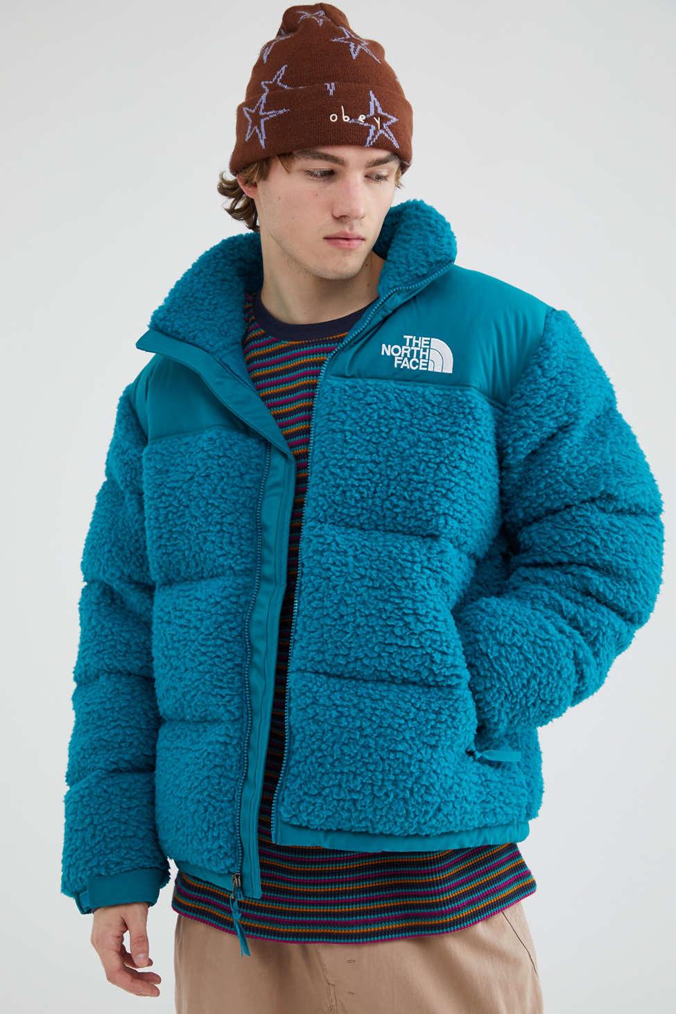 The North Face Nuptse Sherpa Puffer Jacket in Blue for Men | Lyst