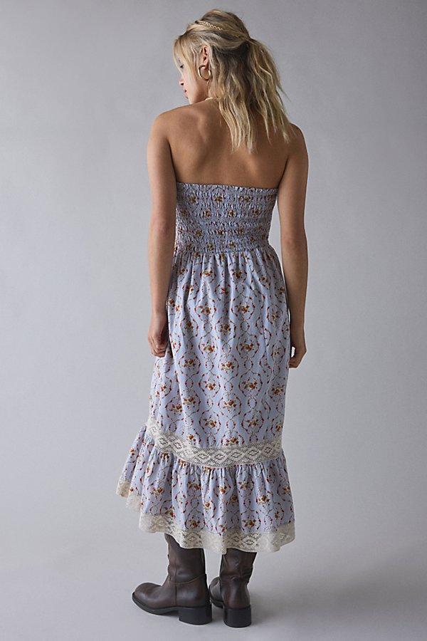 sachin and babi light blue dress White linen dress with floral embroidery Taily buy in Kyiv, price — Etnodim