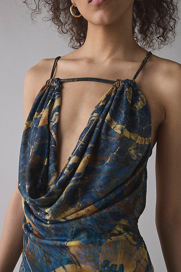 Jaded London Luiza Mesh Beaded Strappy Backless Mini Dress | Lyst