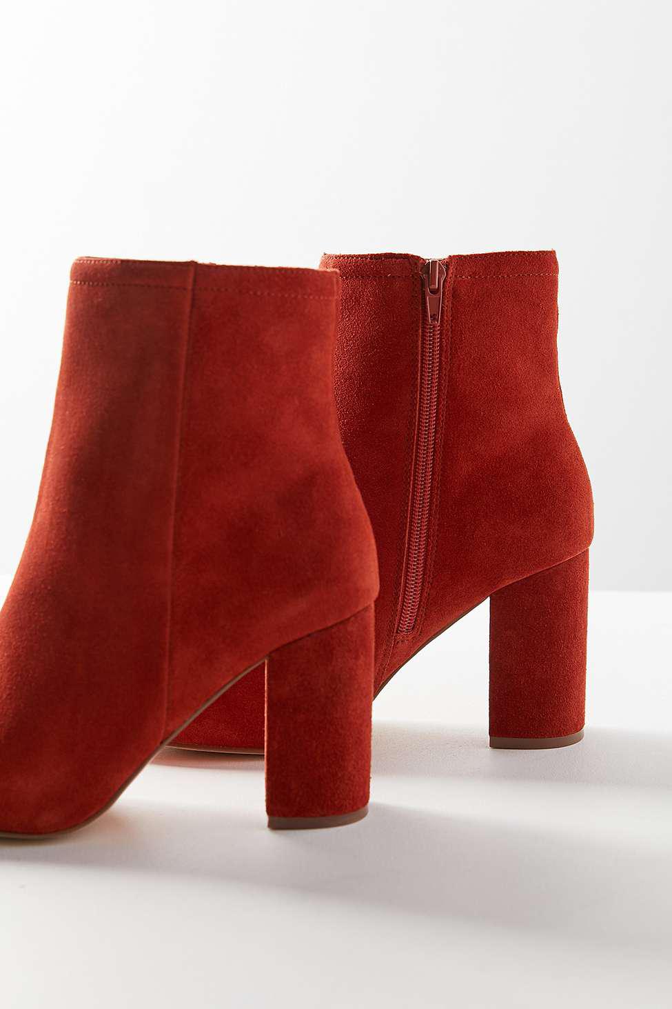 rust suede ankle boots
