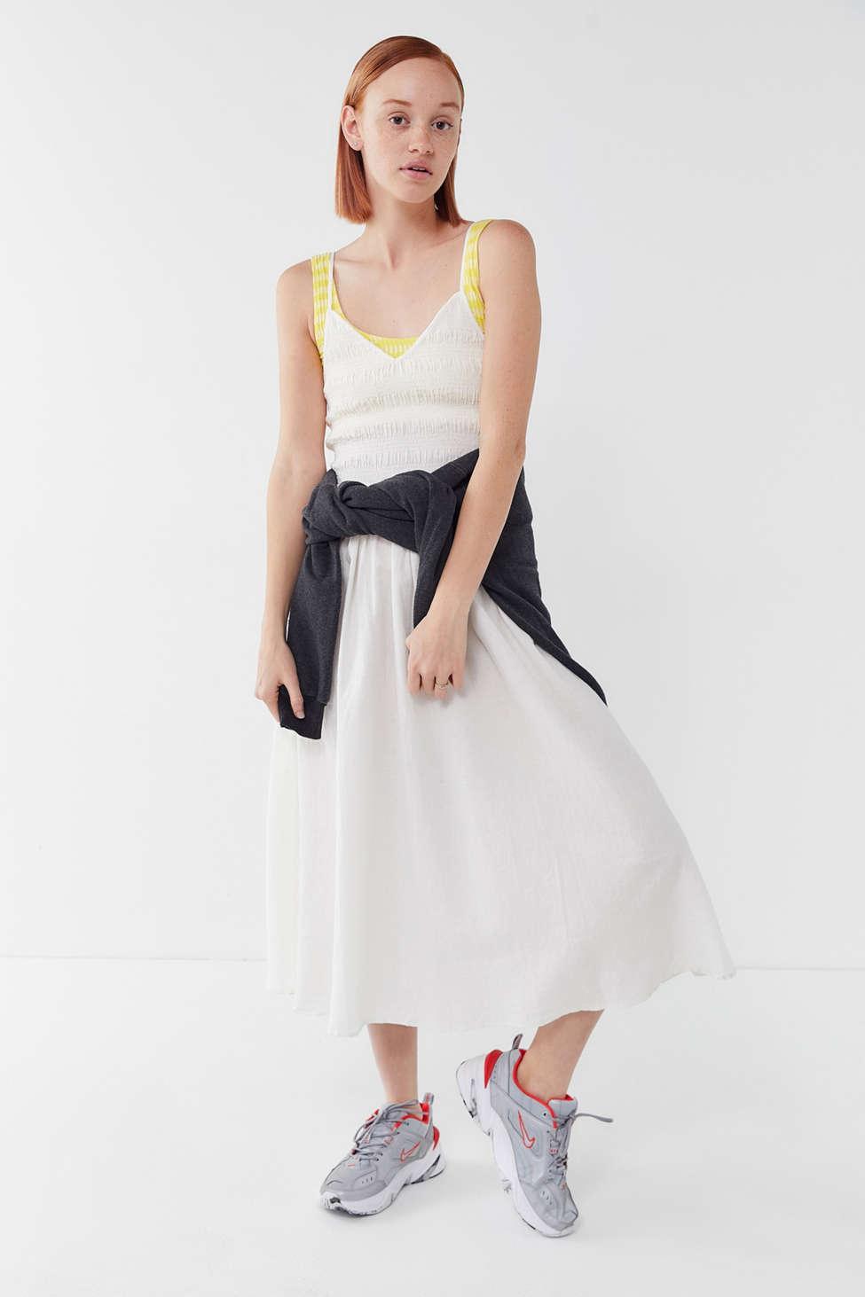 uo ember smocked midi dress