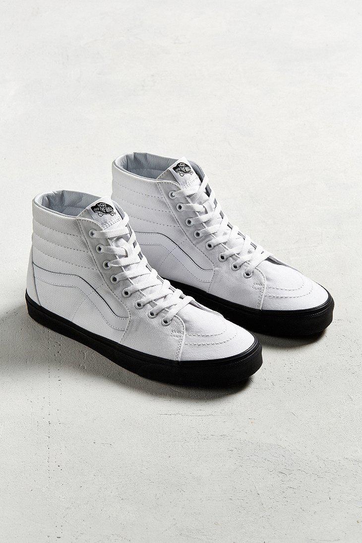 Vans Rubber Sk8-hi Black Sole Sneaker in White for Men | Lyst