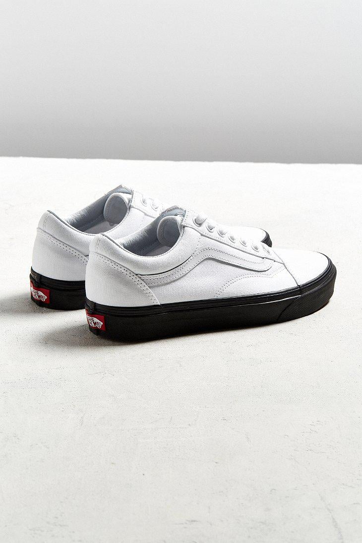 Vans Rubber Old Skool White Black Sole Sneaker for Men | Lyst