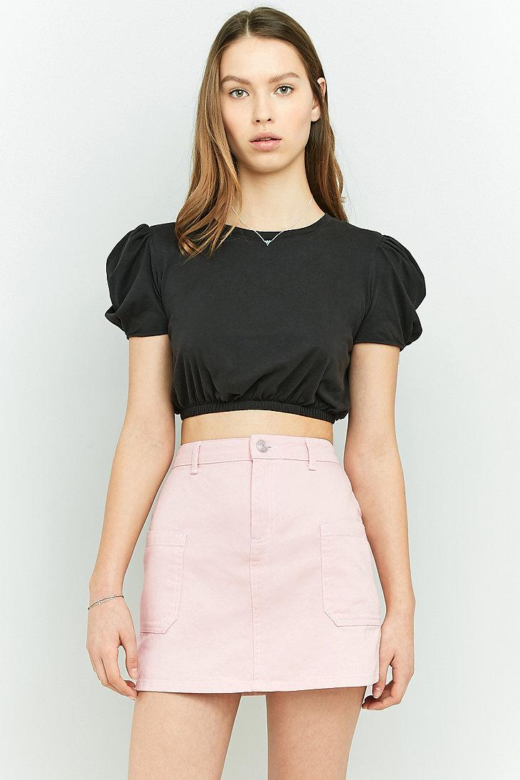 Pink Denim Skirt Urban Outfitters 