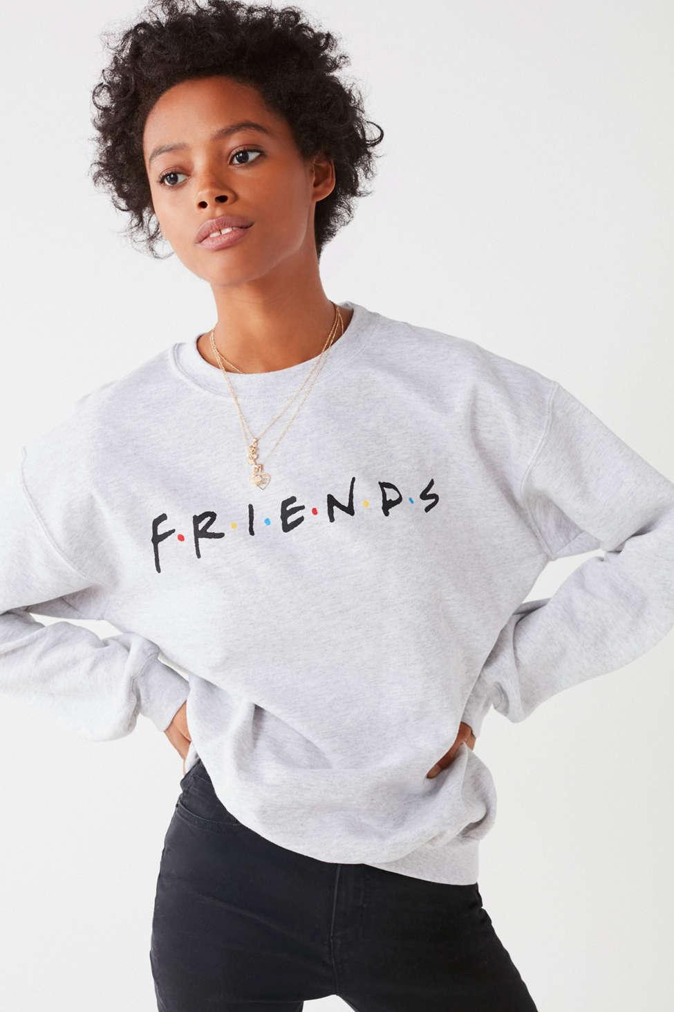 Urban Outfitters Cotton Friends Logo Crew Neck Sweatshirt in Grey (Gray) |  Lyst