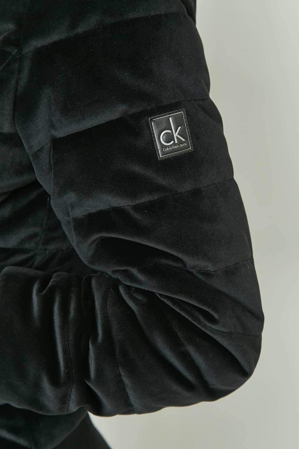 calvin klein velvet puffer jacket