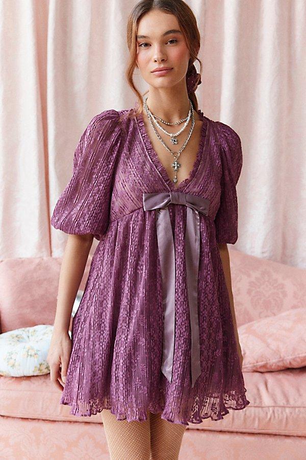 Purple babydoll dress hot sale