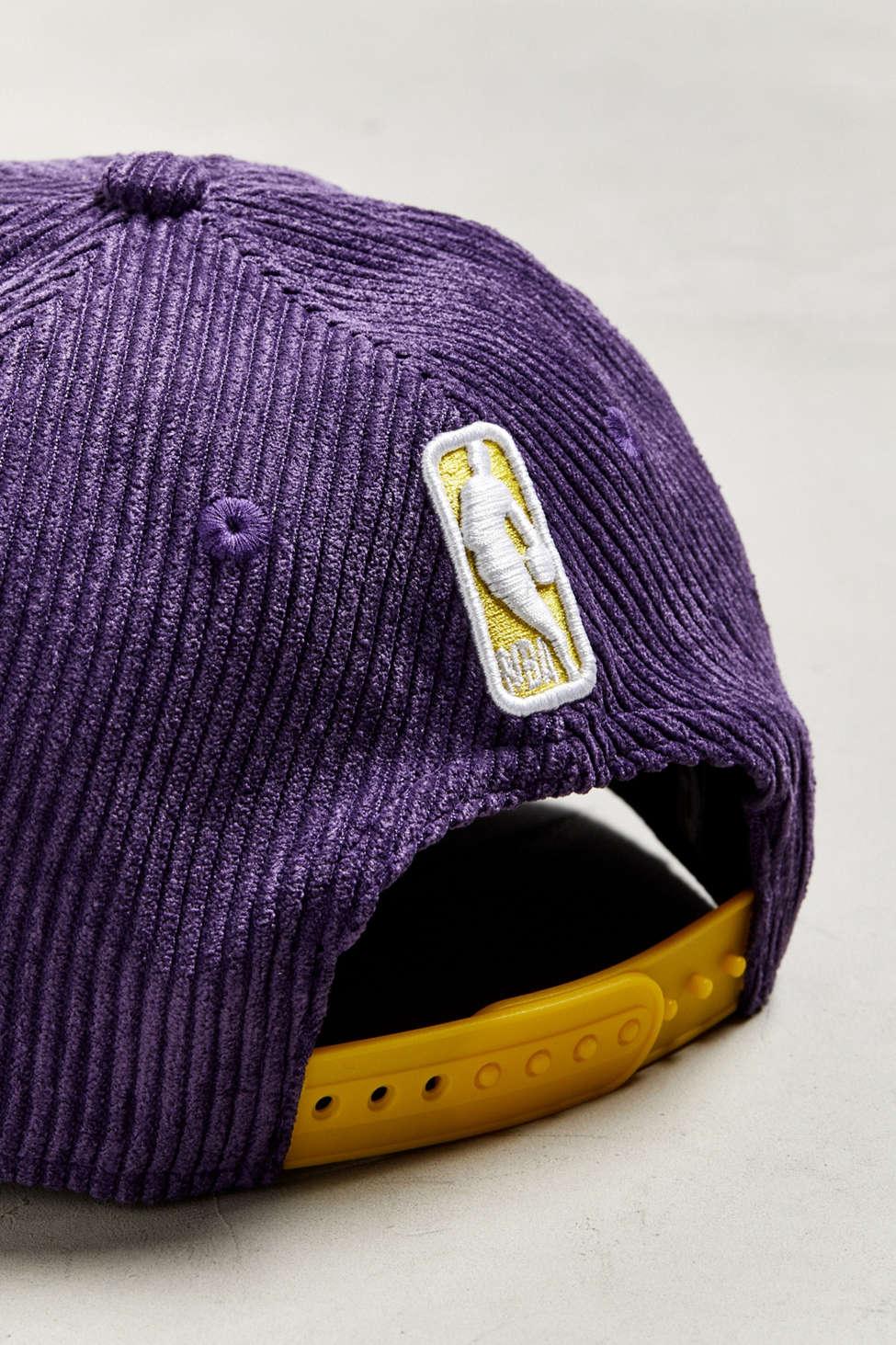 corduroy lakers hat