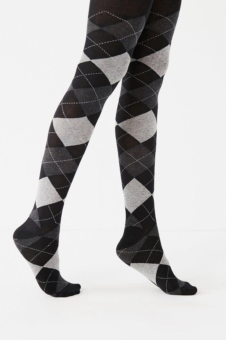 argyle sweater tights