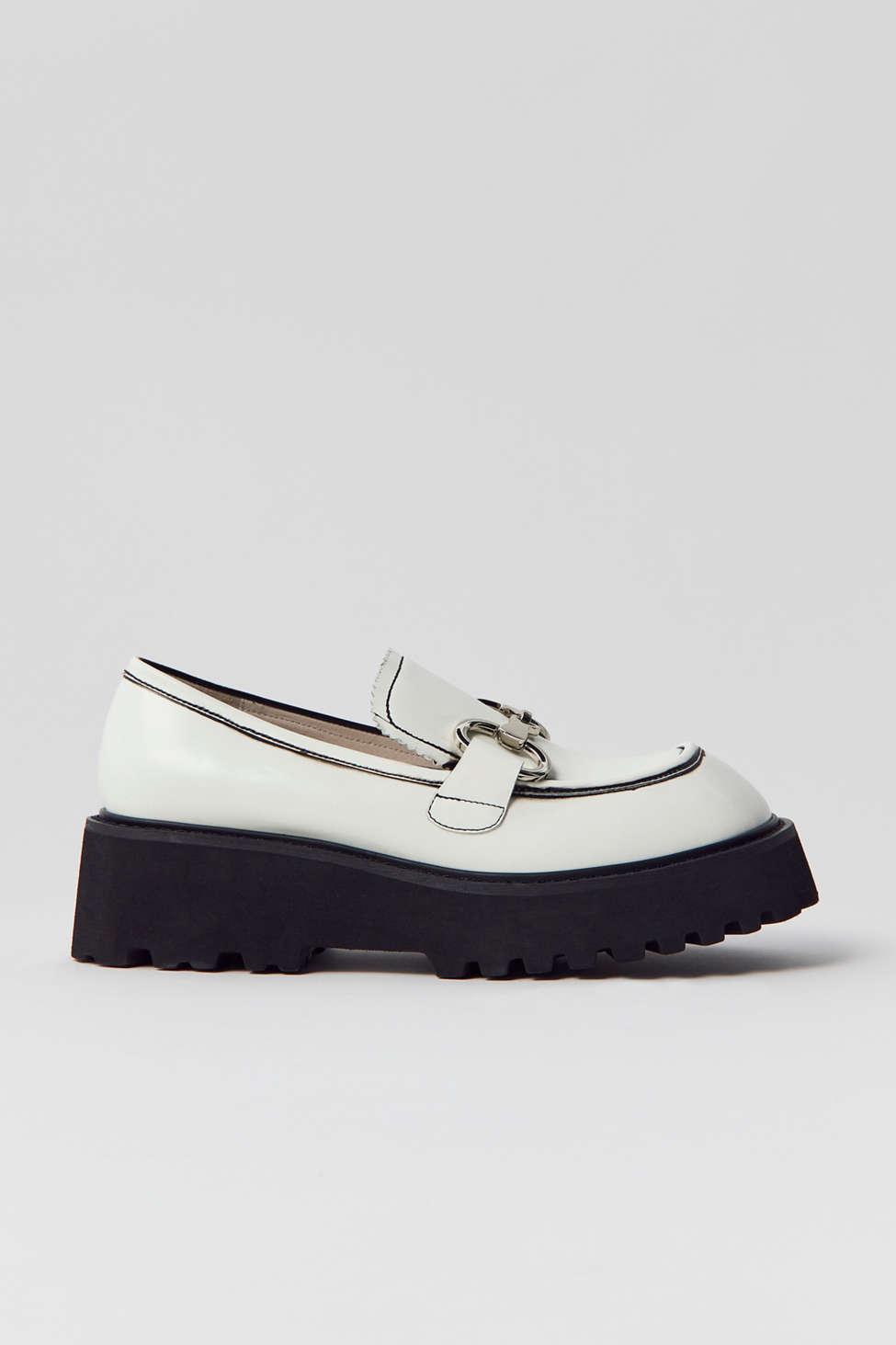 Jeffrey Campbell Skooled Loafer in White | Lyst