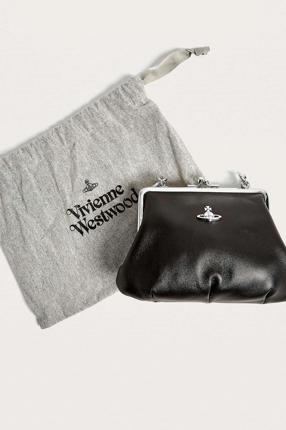 Vivienne Westwood Leather Emma Frame Purse in Black - Lyst