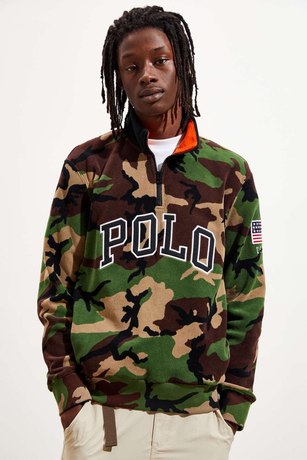 polo ralph lauren camouflage polar fleece