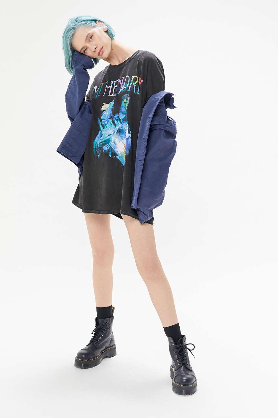 Urban Outfitters Jimi Hendrix T-shirt Dress in Blue | Lyst