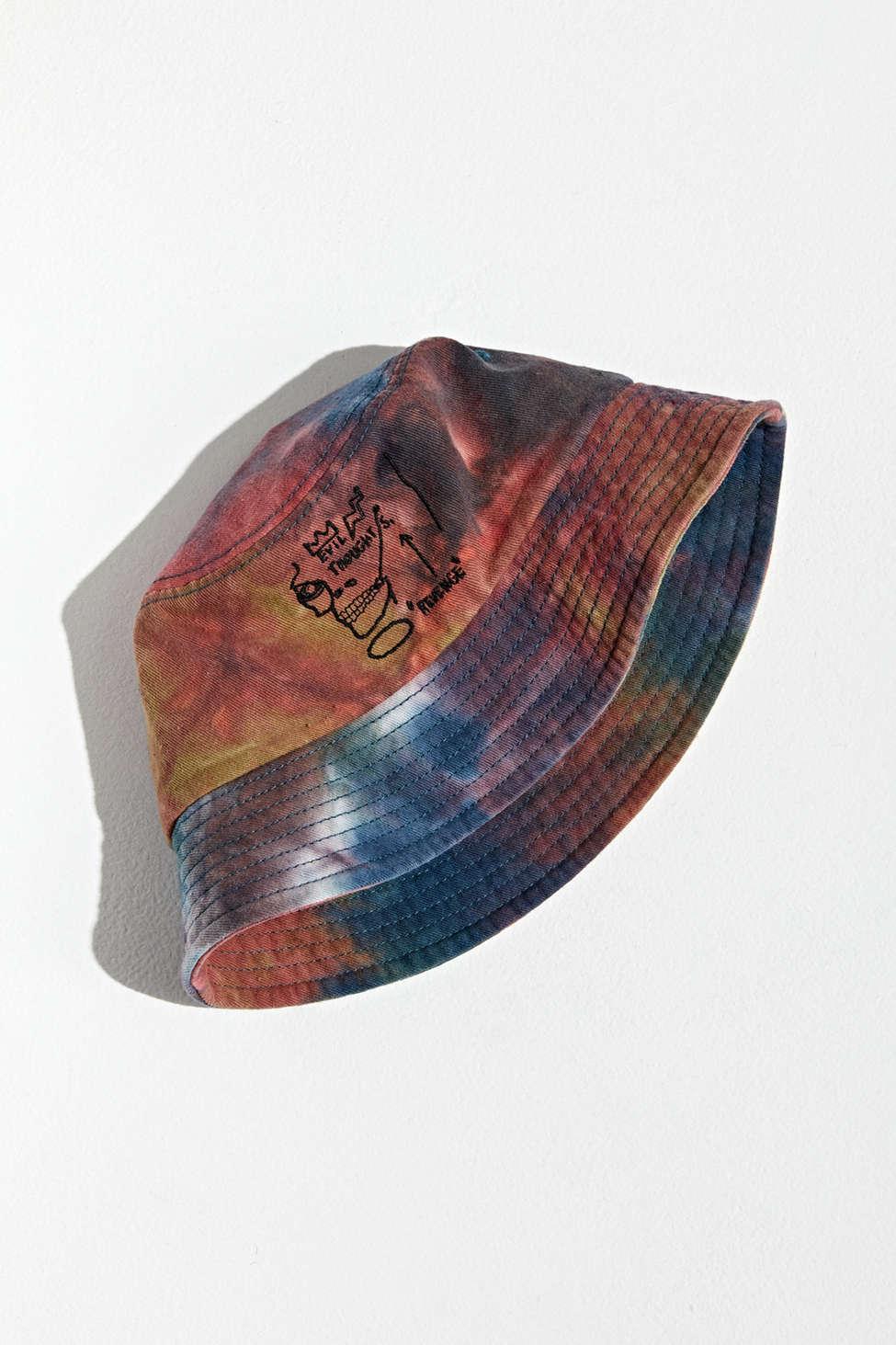 Cotton Basquiat Tie-dye Bucket Hat 