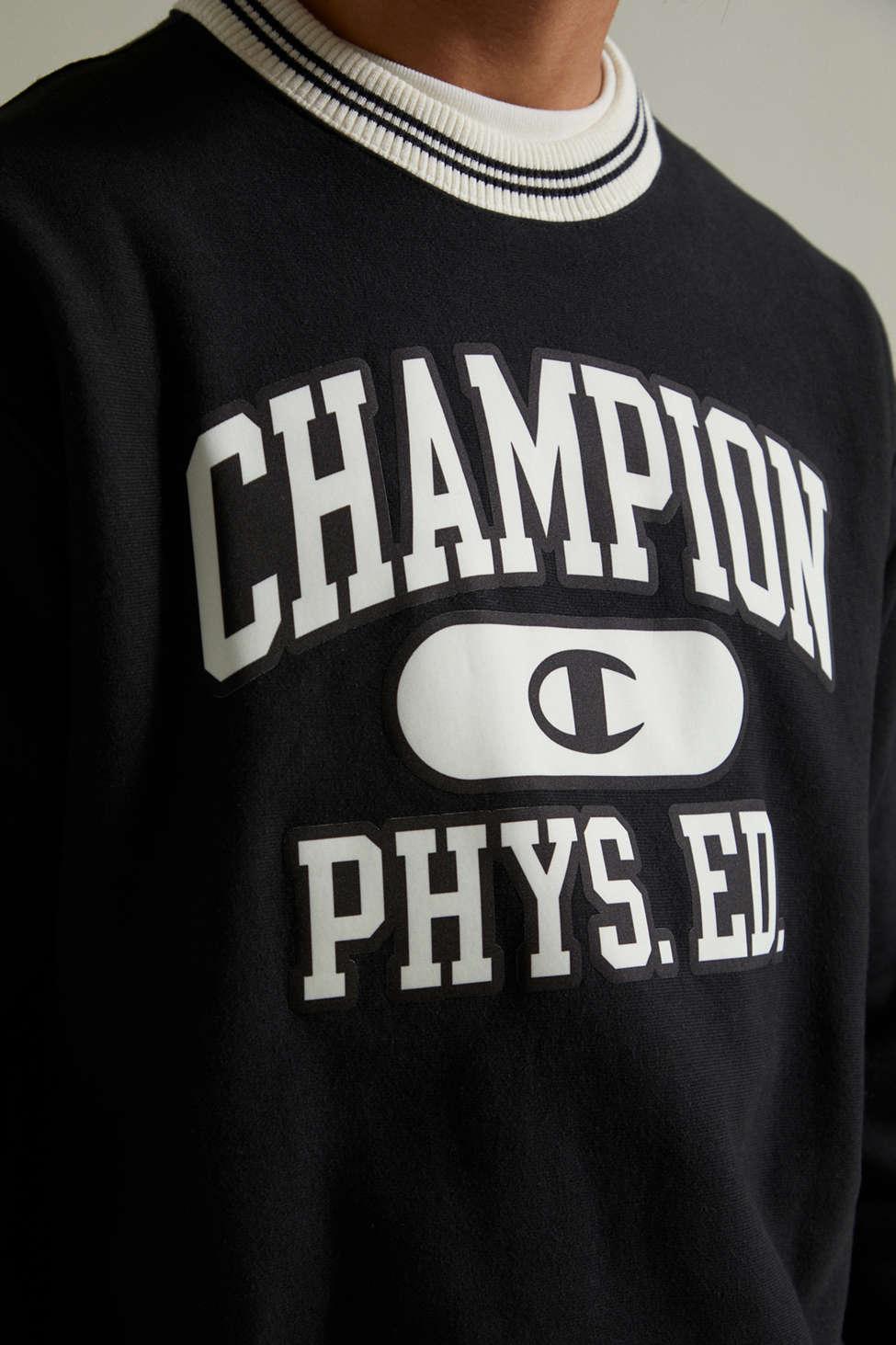 scrapbog vurdere over Champion Team Reverse Weave Crew Neck Sweatshirt in Black for Men | Lyst