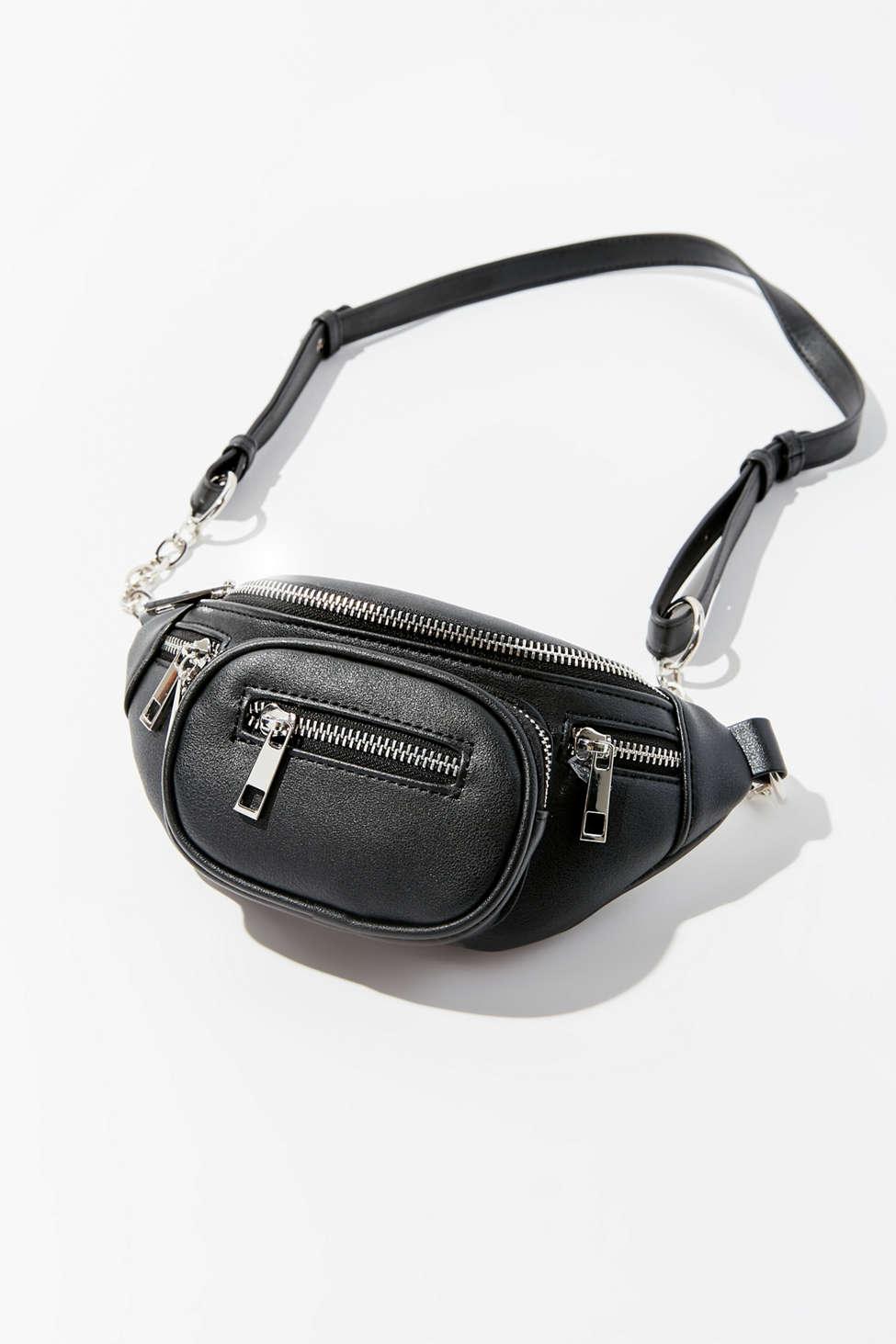 Urban Outfitters Danni Chain Strap Belt Bag in Black | Lyst