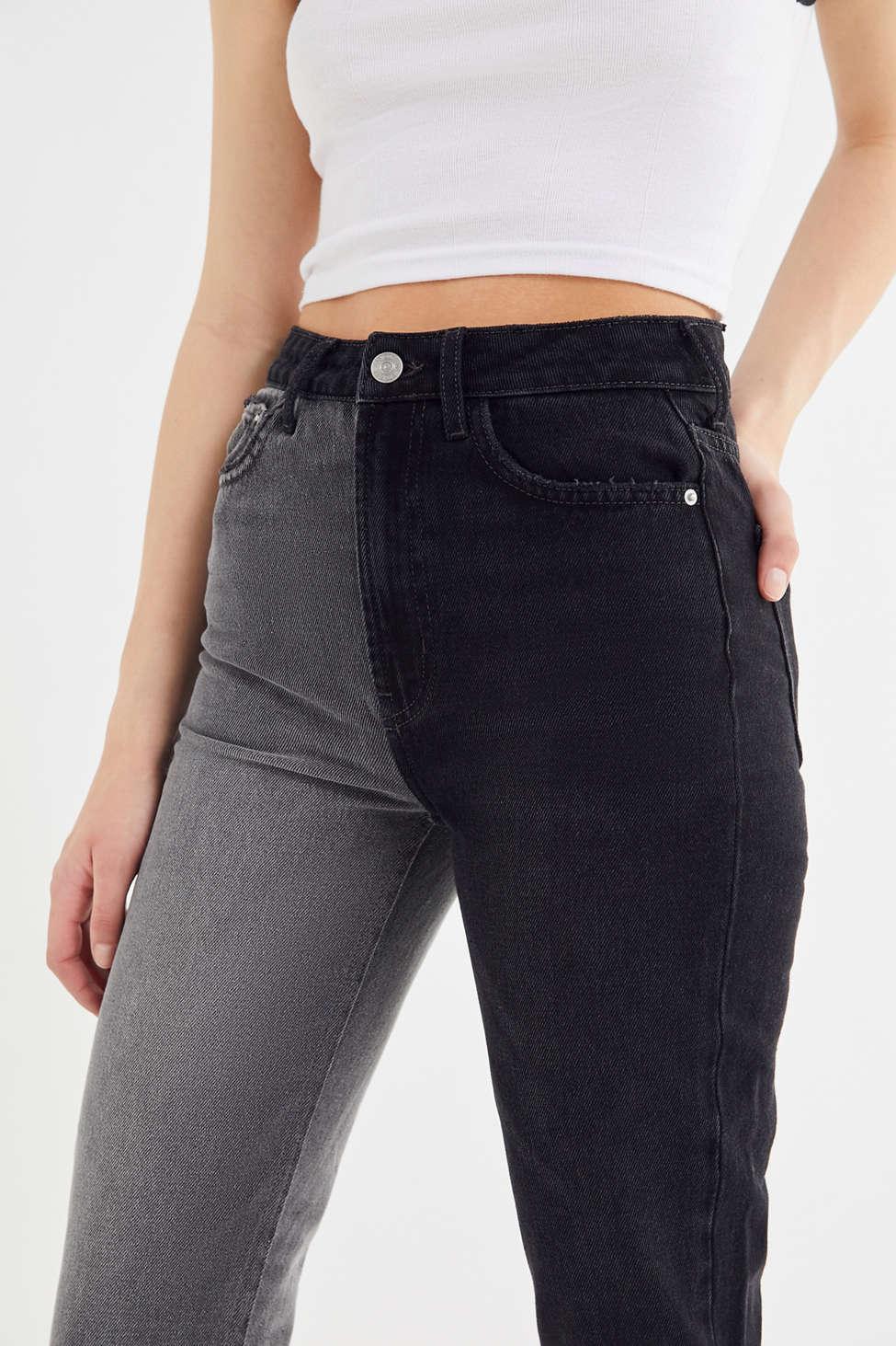 BDG Denim Two-tone High-rise Slim Straight Jean in Black - Lyst