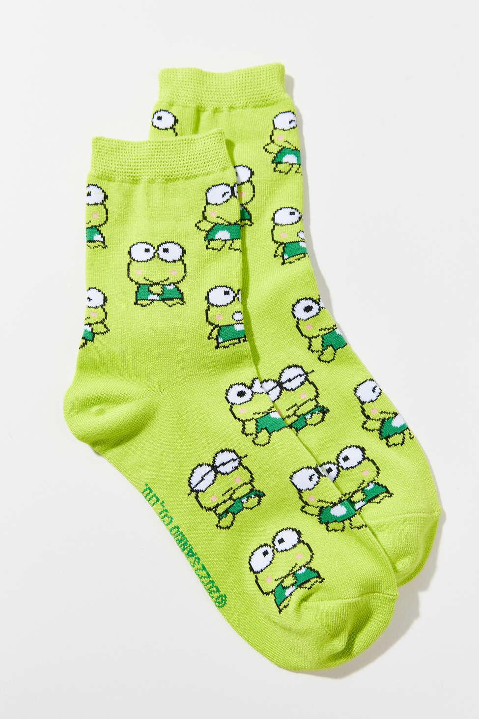 BAGGU X Hello Kitty Keroppi Crew Sock in Lime Green (Green) Lyst