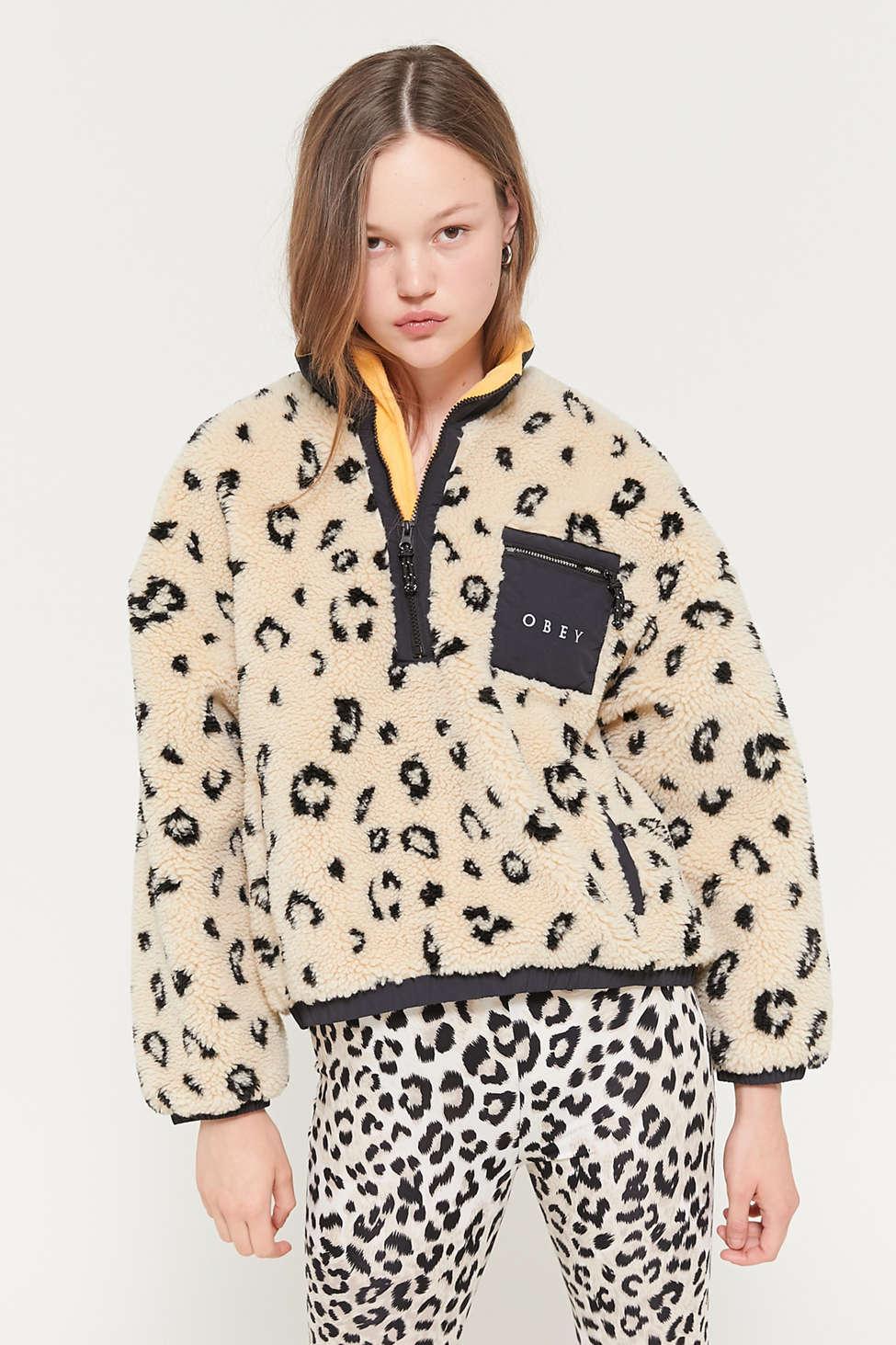 obey leopard hoodie