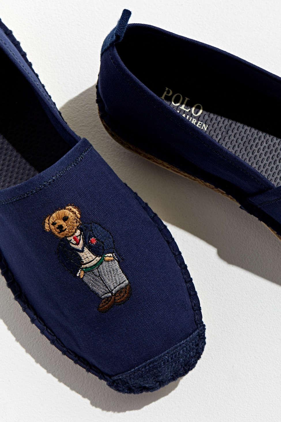 Polo Ralph Lauren Barron Canvas Polo Bear Espadrille Shoe in Blue for Men |  Lyst