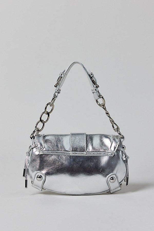Silence + Noise Jenn Metallic Shoulder Bag in Gray | Lyst