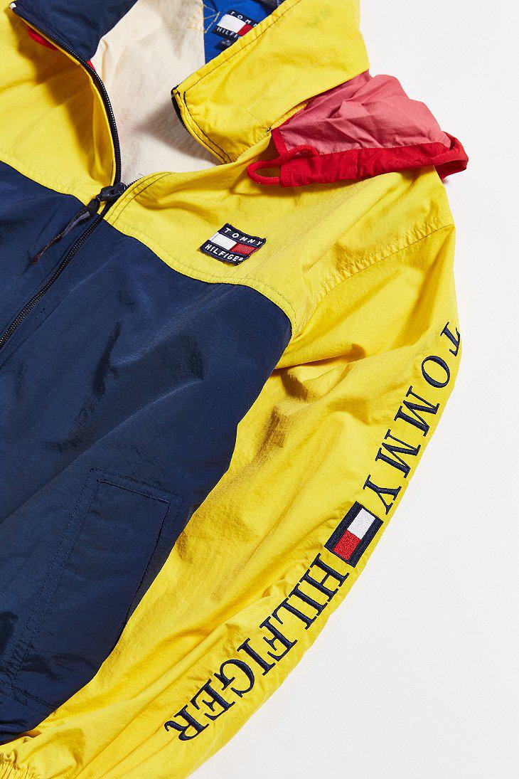 Urban Outfitters Synthetic Vintage Tommy Hilfiger Yellow + Navy Windbreaker  Jacket for Men - Lyst