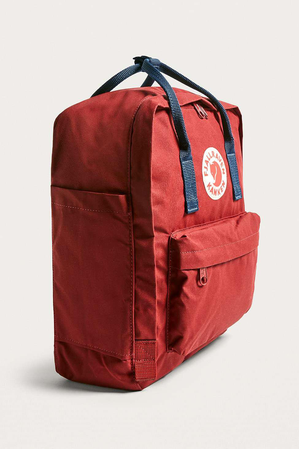 fjallraven kanken blue red